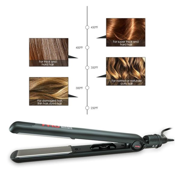 Professional Negative Ion Hair Straightener,Ceramic Flat Iron with 1 Inch Titani - Picture 6 of 9